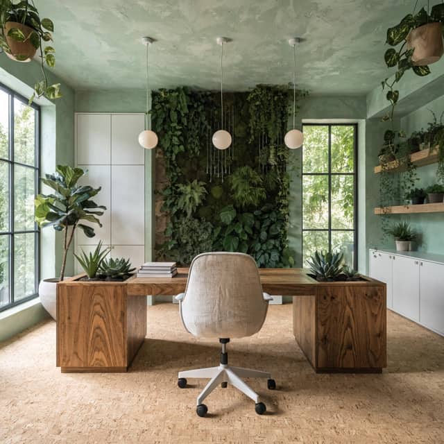 Biophilic AI kitchen design style