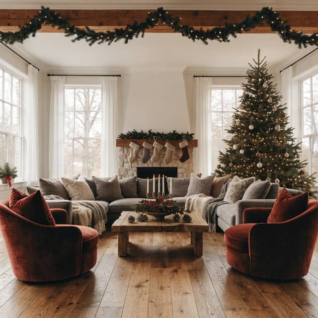Christmas AI kitchen design style