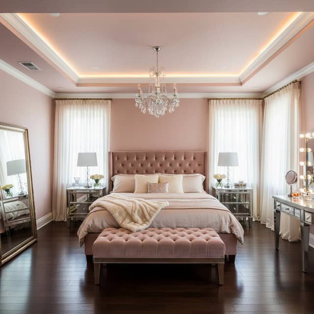 Hollywood Glam AI kitchen design style