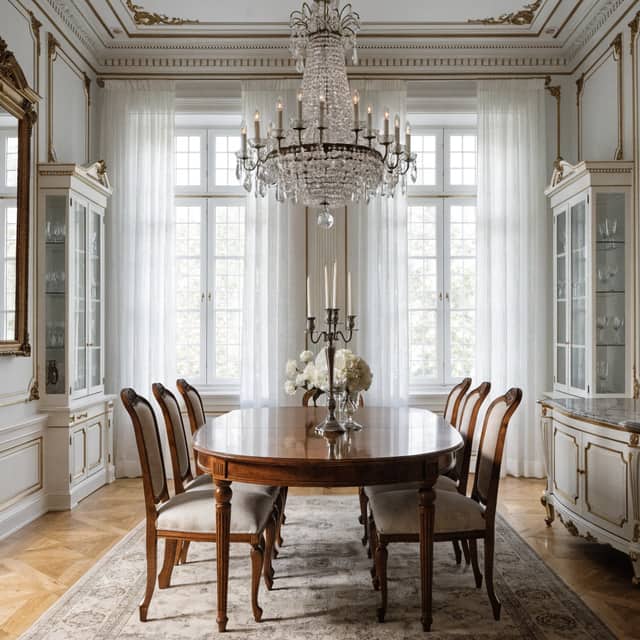 Neoclassic AI kitchen design style