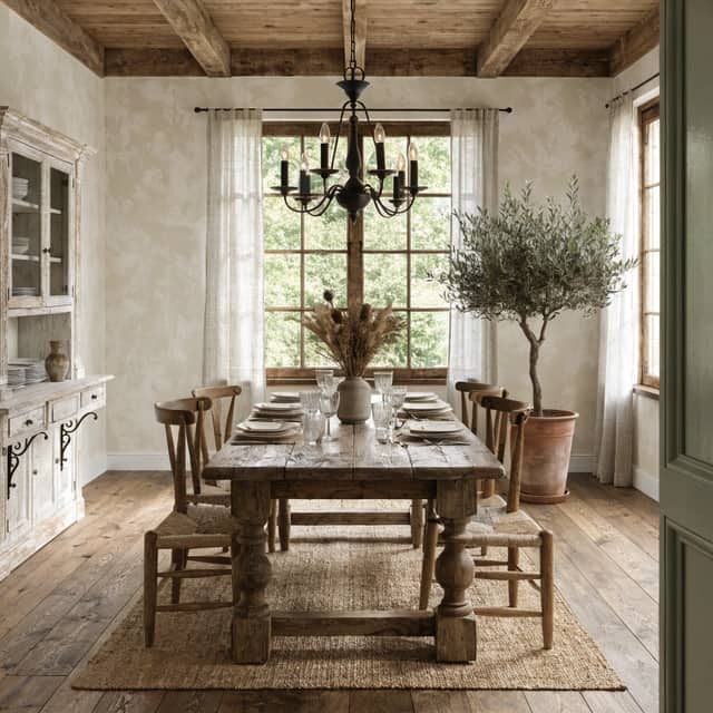 Rustic AI kitchen design style