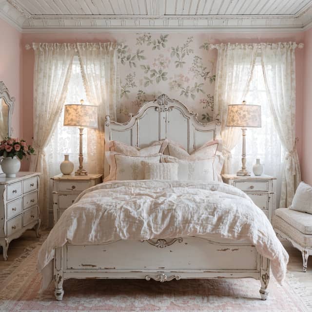 Shabby Chic AI kitchen design style